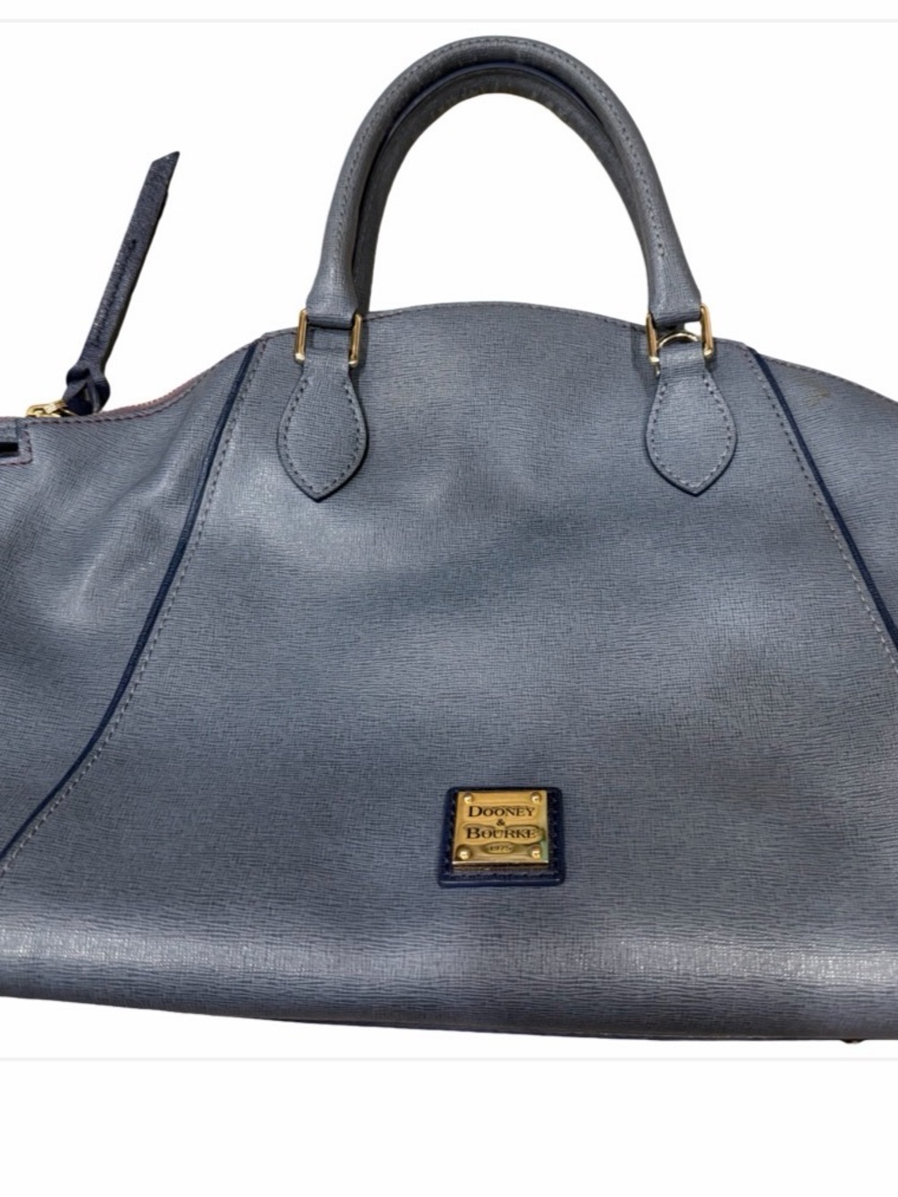 Dooney & Bourke Slate Blue Leather Dome Satchel